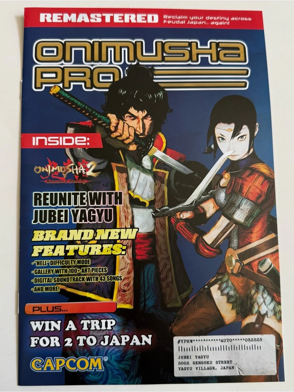 Onimusha 2 Promo Magazine 2025 - Collectors Item - PS4 XBOX Switch PC